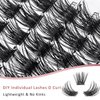 Lash Clusters DIY Eyelash Extensions 72 Clusters Lashes D Curl ACTROL Lash Mega Volume Reusable Individual Lashes Cluster Volume Eyelash Clusters Extensions Wispy Lashes at Home (T1, 144Pcs-D-8-16MIX)