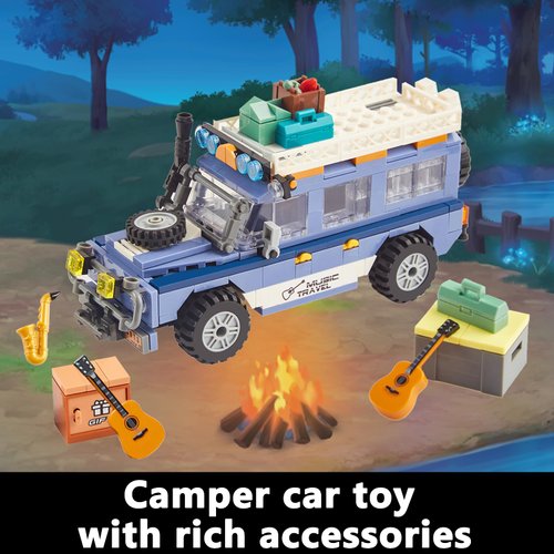 WINNER SPACE City Camper Van Building Set, City Car Building Kits, STEM Building Blocks Kids Toys, Great Gift Idea, Building Sets Toys for Boys Ages 6 7 8 9 10 11 12 13 14