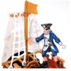Omura Playset | Bucket of Pirate Action Figures Playset | Bonus: Multi-Purpose #10 Size Pouch (Color May Vary)