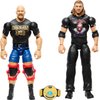 Mattel WWE Championship Showdown 2-Pack Action Figures & Accessory, Series #15 Stone Cold Steve Austin vs Triple H Collectible Set, 6-inch