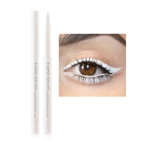 Liquid Eyeliner pencil, Long-lasting Multi-color liquid eyeliner,White Black Red Brown Green Champagne-shine Purple High-pigmented Eyeliners ,waterproof and sweat-proof, no fall-off, no smudge-12#