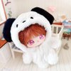 niannyyhouse 20cm Plush Doll Clothes Puppy Onesies Loose White Bodysuit 8in Soft Stuffed Plush Toy Dress Up Accessories