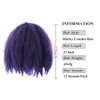 Dmovinse 12Inch Marley Hair Braiding Hair 5Packs Ombre Short Springy Afro Kinky Twist for Soft Locs Pre Fluffed Crochet Braids Synthetic Crochet Hair Extensions(Mixed Purple#)