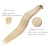 Micro Link Hair Extensions Human Hair 30g 18inch#(1660) Highlight Golden Blonde Microlink Hair Extensions Human Hair Microbead Hair Extensions Microlink Hair Extensions Micro Link Hair Extensions