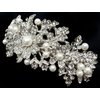 Beautyxyz Bridal Headpiece with Imitation Pearl Rhinestone hair barrette hair clip