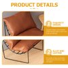 LOGOFUN 2 Pcs Dollhouse Miniature Furniture Mini Sofa Chair Model Micro Landscape Back Chair Doll House Accessory (Light Brown) - 4.2 * 4.2 * 4.1 inch