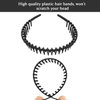 Etercycle Plastic Headbands for Women, Fashion Non Slip Headbands with Teeth, Wide Hair band Hair Accessories for Women and Girls (Black)