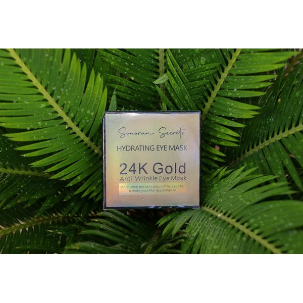 SONORAN SECRETS Golden 24K Radiant Under Eye Gel Mask (30 Pairs) Rejuvenating, Hydrating, Moisturizing Therapy for Under Eye Wrinkles, Dark Circles, Puffy Eyes, Refreshing, Revitalizing, Travel
