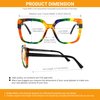 VOOGLAM Oversize Square Blue light Blocking Glasses for Women Anti UV Eyestrain Eyewear Ayomide