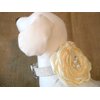 House of FurBaby Flower Dog Collar | Wedding Dog Collar | XS S M L (M w/Leash, Ivory Collar)