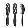 FIXBODY Curved Vent Hair Brush for Blow Drying, Styling and Solon, Detangling Hair Brush for Short Thick Tangles Hair, Both Men and Women, Black