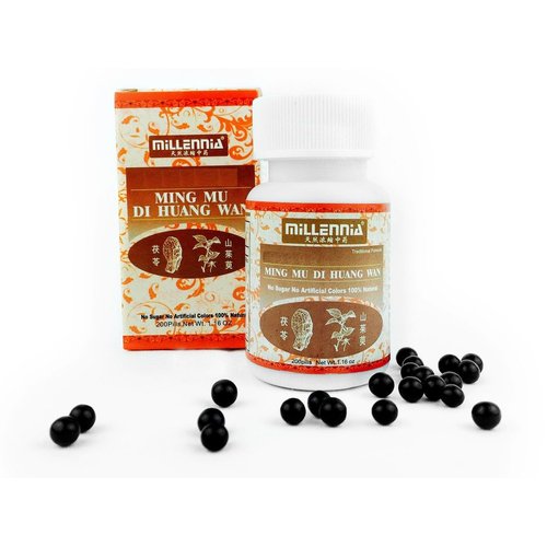 MILLENNIA Herbal Supplement Pills - Ming Mu Di Huang Wan - 12 Bottle Pack (200 Pills/Bottle)