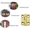 Jinyuanchao Mini Solid Brass Hinges Cabinet Drawer Butt Hinges for Jewelry Chest Wood Box,1/1.5/2.5Inch,Butt Hinges,8PCS (1Inch)