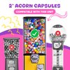 Capsule Vending Machine Translucent Acorn Capsules Empty 30 pcs 2 inch - Gumball Machine Capsules Bulk Party Favors Containers - Easter Basket Stuffers Gifts Pinata Stuffers DIY Craft Supplies