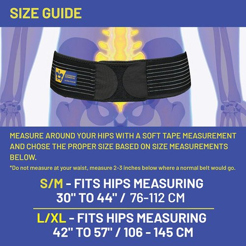 Everyday Medical SI Belt - Sacroiliac Joint Belt for Men and Women I Hip Support Brace - Support and Alleviate Si Joint, Pelvis, Sacral, Sacrum, Hip and Sciatica Pain and Discomfort - Small/Medium