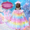 Hapgo Mermaid Toys Princess Dress up Clothes for Girls 4-6, Mermaid Cape for Girls, Princess Costume Birthday Halloween Christmas Gift Toys for Girls