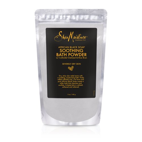 SheaMoisture African Black Soap Soothing Bath Powder - With Colloidal Oatmeal and Rice Bran Oil - 5 oz