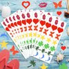 210pcs Tanning Sunbathing Stickers, Various Styles Colorful Tanning Stickers Self-Adhesive Tanning Bed Stickers Sun Bed Stickers Tan Stickers for Body Summer Indoor Outdoor