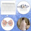 Honbay 30PCS 10 Teeth Metal Hair Combs Hair Side Combs Hair Clip Combs Twist Combs Wedding Bridal Veil Combs Wig Combs Headpieces Accessories Combs Updo Bun Chignon Hair Styling Accessories