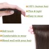SEGO 1PCS Clip in Hair Piece 2 Clips Clip in Remy Human Hair Extensions Seamless Short Straight Invisible Hairpin for Thinning Hair Adding Hair Volume 1PCS 4/6/8/10/12 Inches 8/10/12/15/17g