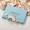 SWEETV Wedding Hair Comb Clip Bridal Crystal Wedding Hair Accessories for Brides and Bridesmaid, Gold