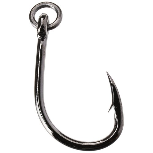 Gamakatsu Live Bait Hook with Solid Ring, Black, Size 1