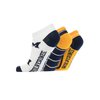 TCK Michigan Wolverines No Show Socks Full Field 3 Pack (Blue/Maize/White, Medium)