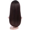 BERON Dark Brown Wigs Straight Long Wig Middle Part Women's Hair Wigs for Cosplay Halloween Party or Daily Use Wig Cap Included