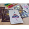 Metaphoracle Create Your Own Oracle Cards - DIY Blank Tarot Cards - Deck of 80 Blank Oracle Cards with Celestial Gold Foil Design - Standard Tarot Card Size 4.75 inches x 2.75 inches (Purple)