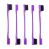 Honbay 5PCS Double Sided Edge Brushes 2 In 1 Edge Control Hair Brush Comb Combo (Purple)
