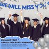 Fulmoon Pre Strung We Will Miss You Banner Glitter Bunting Graduation Retirement Party Decorations 8.2 ft Goodbye Decorations for Going Away Farewell Army Decorations Party Supplie(Navy Blue)