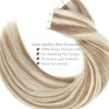 Lacer Hair 14 Inch Tape in Hair Extensions Blonde Highlights #6 Medium Brown Highlighted #60A Platinum Blonde 20pcs 50g Double Sided Tape in Extensions Invisible Human Hair