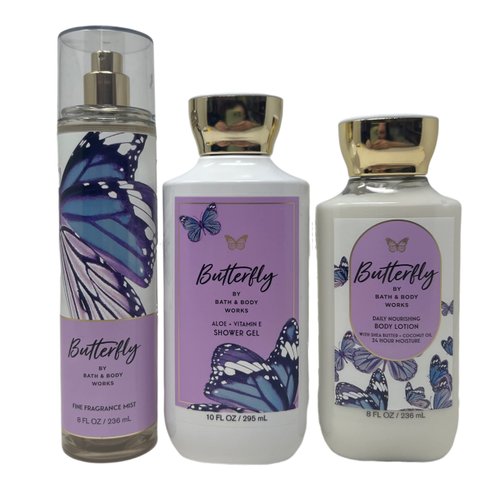 Bath & Body Works Butterfly - Trio - Shower Gel, Fine Fragrance Mist and Body Lotion