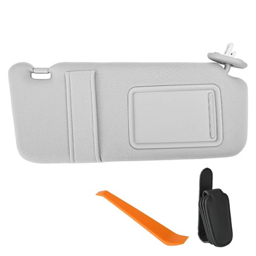 GYbenzi Gray Passenger Right Side Sun Visor with Light Compatible with 2009 2010 2011 2012 2013 2014 2015 2016 Toyota Venza Accessories with Sunroof Replaces#74320-0T021-A1