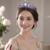 Kamirola Crown for Women Wedding Tiara for Women Queen Crown Crystal Tiara Crown Wedding Tiaras for Womens or Girls Birthday Prom Pageant Party halloween Chrismas (TR05) (Black & Purple)