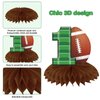 10Pcs Football 1st Birthday Decorations Honeycomb Centerpiece for Boys, First Year Down Football Theme Table Centerpiece Party Supplies, Sports Football One Year Old Birthday Table Topper Sign Decor