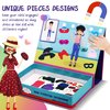 Magnetic Puzzles for Kids Ages 4-8 - 71 PC Fashion Girl Magnetic Book, Dress-Up Dolls & Preschool Toddler Learning Activities, Travel-Friendly STEM Toy, Fun Fridge Magnets for Toddlers 1-3 3-12