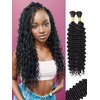 Human Braiding Hair Deep Wave Bulk Human Hair for Braiding 1 Bundle 100g 18 Inch No Weft 10A Brazilian Virgin Curly Human Hair Extensions for Boho Braids Wet and Wavy Human Hair Braiding Hair