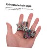 Holibanna Rhinestone Bow Hair Clip with Crystals - Bridal Bowknot Ponytail Clamp, Exquisite Decor for Women