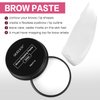 QUEEJOY 20g White Brow Mapping Paste Brow Contour Paste Brow Lip Shape Position Tool,2pcs Eyebrow Brush Set, Mapping Tool for Sketching Contouring the Eyebrow and Lip