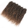 Faux Goddess Locs Crochet Hair River Locs Boho Hippie Locs Wavy Crochet With Curly Hair In Middle And Ends Braids Hair Extensions (8Packs,18 inch, T27)
