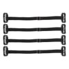 Face Lift Band, Easy to Operate Wrinkle Removal Belt, 4 Pieces Reusable with Hair Clip for Face Shaping (Black)