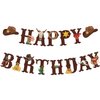 Western Cowboy Theme Wild West Party Decoration,Pre-Strung Happy Birthday Banner,Retro Horse Rodeo Party Supplies for Boys,Cowboy Hat Horses Garland for Boys Birthday Party