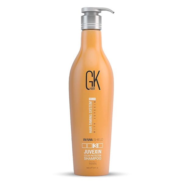 GK HAIR Global Keratin Colored Shield Shampoo (22 Fl Oz/650ml) - Deep Cleansing Moisturizing Heat Protection for Color Treated Dry Damaged Curly Frizzy HAIR - Sulfate Free