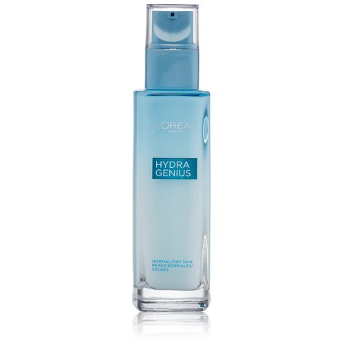 L'Oreal Paris Skincare Hydra Genius Daily Liquid Care Oil-Free Face Moisturizer for Normal to Dry Skin, Hyaluronic Acid Moisturizer for Face with Aloe Water and Hyaluronic Acid, 3.04 fl. oz.