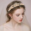 AddLotLot 2 PCS Tiara Crown Rose Gold Tiara Crowns Elegant Princess Crown Crystal Crowns Princess Rhinestone Crown Jewelry Princess Decoration Gem Rhinestone Hair Accessories for Women Girls
