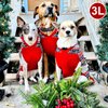 KYEESE Holiday Dog Sweater Christmas Hoodie with Leash Hole Reindeer Snowflake Red Dogs Knitwear Small Pullover Pet Sweater Christmas