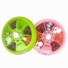 Pill Case 2 Pack Travel Daily Pill Organizer Round Portable Pill Container 7 Day Vitamins Fish Oils Supplements Pill Box (Pink+Green)