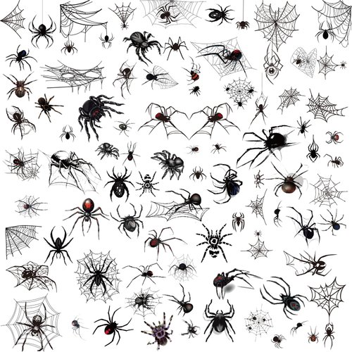 XZENTIRA, 178 PCS Halloween Spider Web Face Temporary Tattoos Makeup Kit, Half Arm Tattoo Sleeve for Women Men Adults Kids, Fake Face Tattoos Sticker for Halloween Makeup Decoration Party Favors
