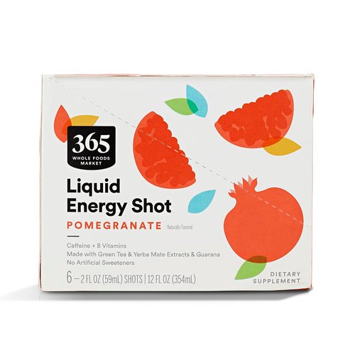 365 by Whole Foods Market, Pomegranate Energy Shot 2 Fl Ounce, 6 Count